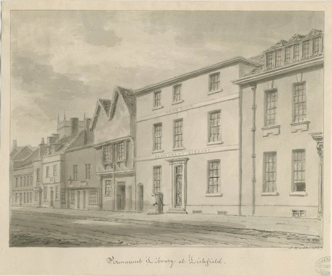 Lichfield - Bibliothèque - John Buckler