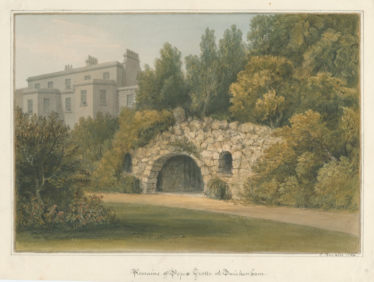 Middlesex - Twickenham - Grotte de Pope, 1826 - John Buckler