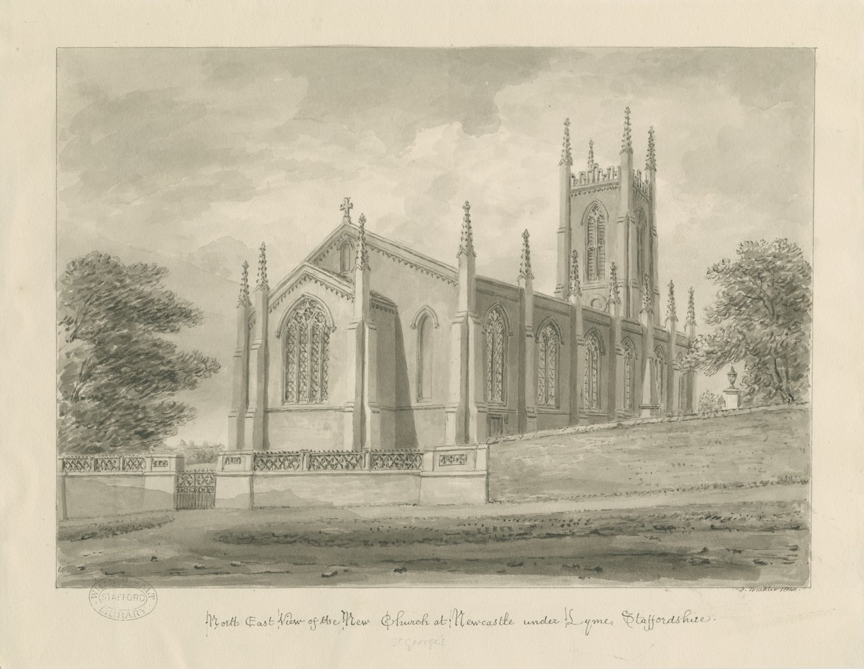 Newcastle-under-Lyme - "St. George"s" - John Buckler