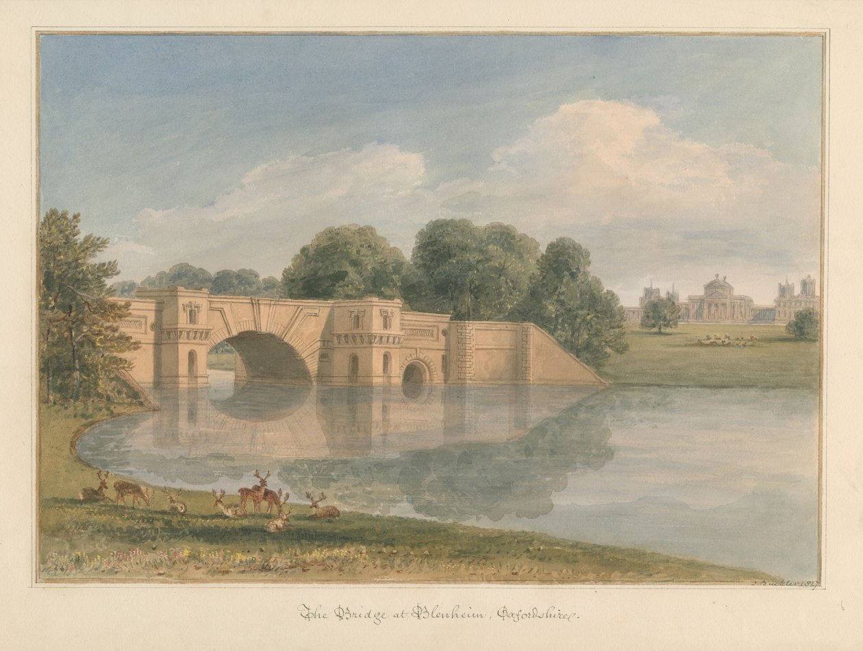 Oxfordshire - Blenheim [Palais] - Pont - John Buckler
