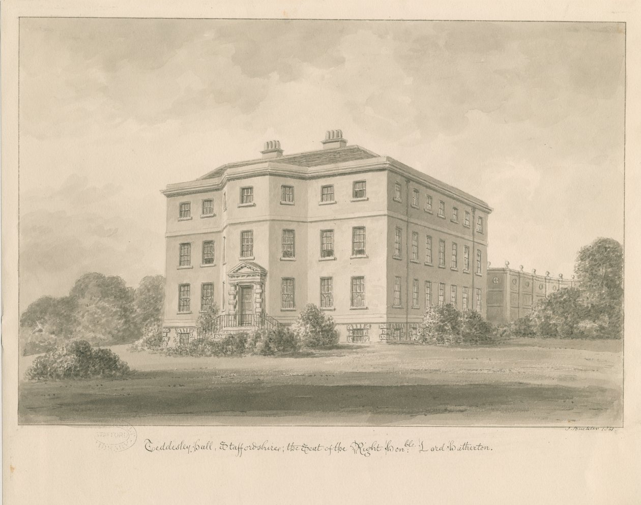 Teddesley Hall - John Buckler