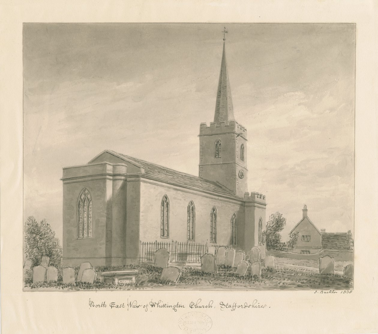 Église de Whittington - John Buckler