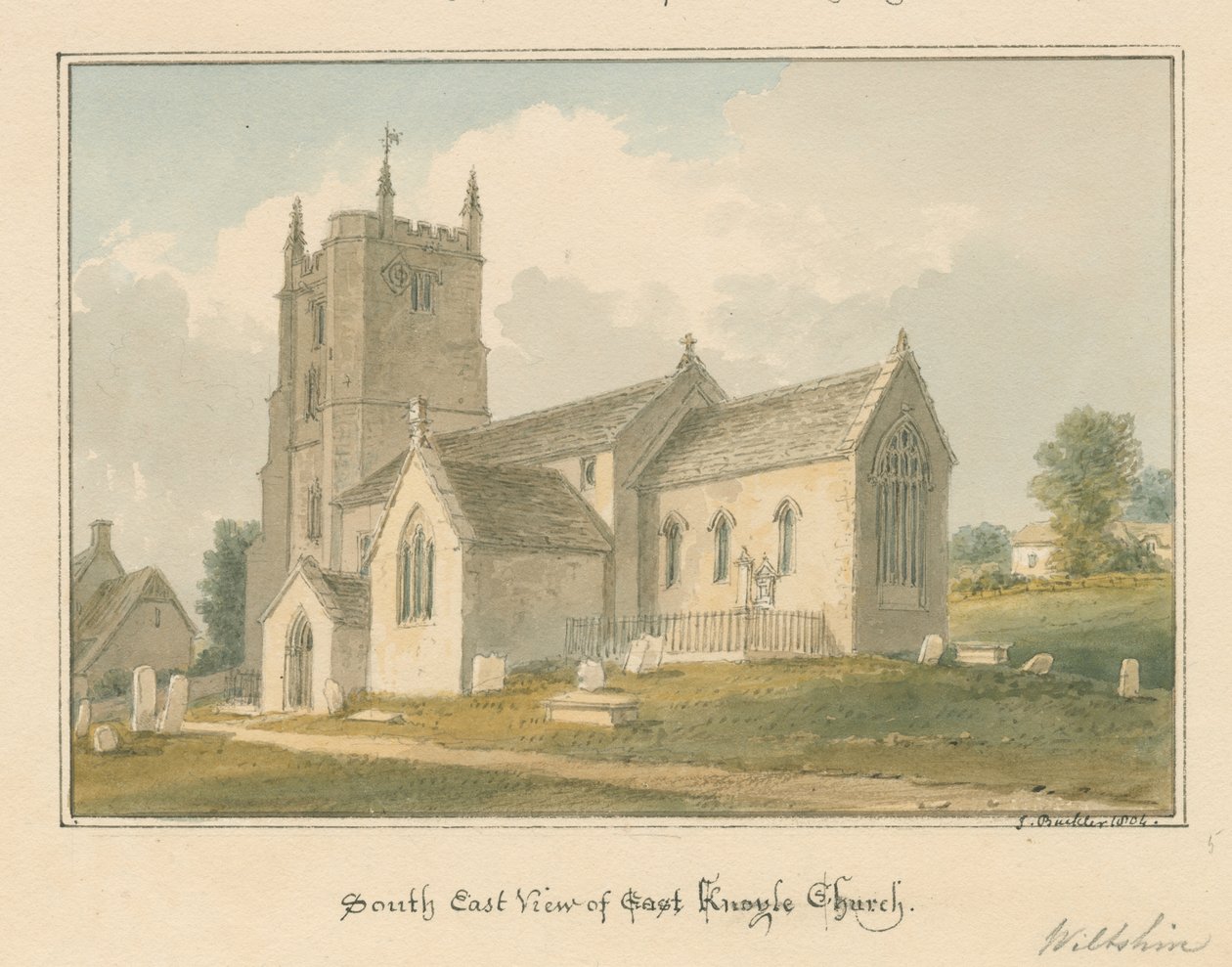 Wiltshire - Église de Knowle, 1804 - John Buckler