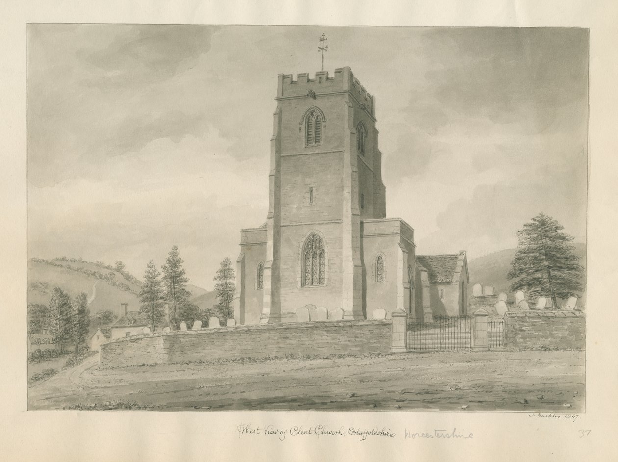 Worcestershire - Église de Clent - John Buckler