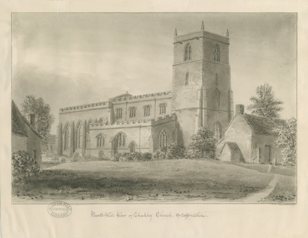 Église de Checkley - John Chessell Buckler