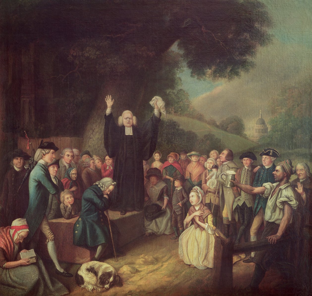George Whitefield prêchant - John Collet