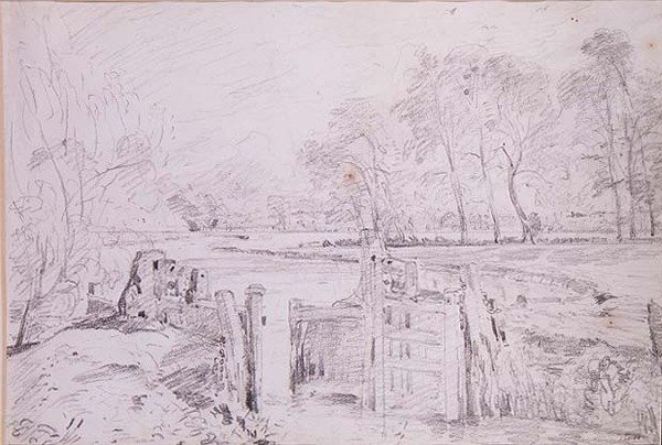 Une écluse sur la Stour - John Constable