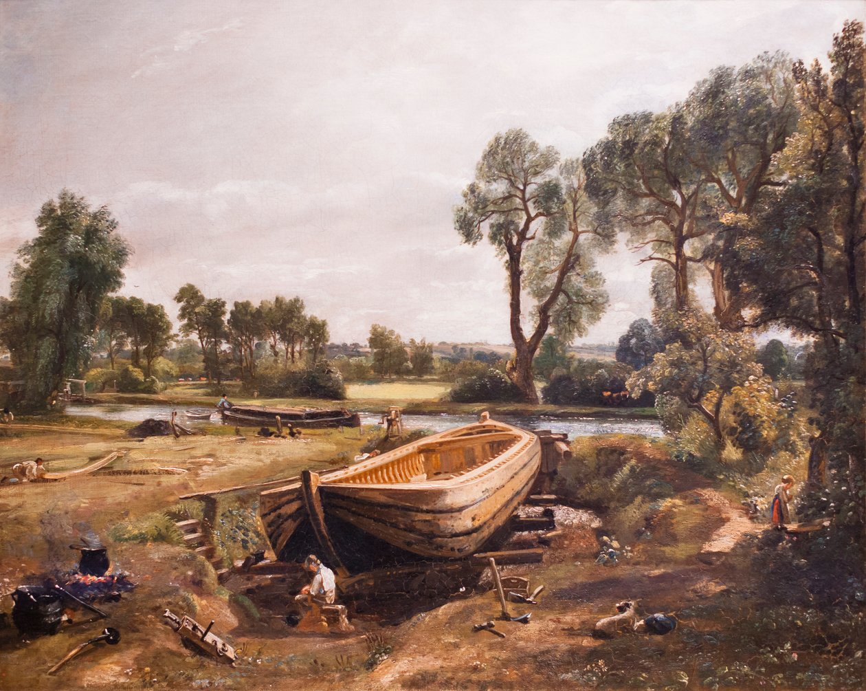 Construction de bateaux près de Flatford Mill - John Constable