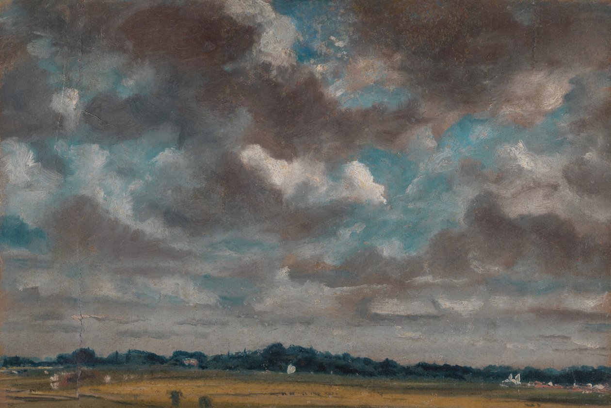 Paysage étendu avec nuages gris, vers 1821 - John Constable