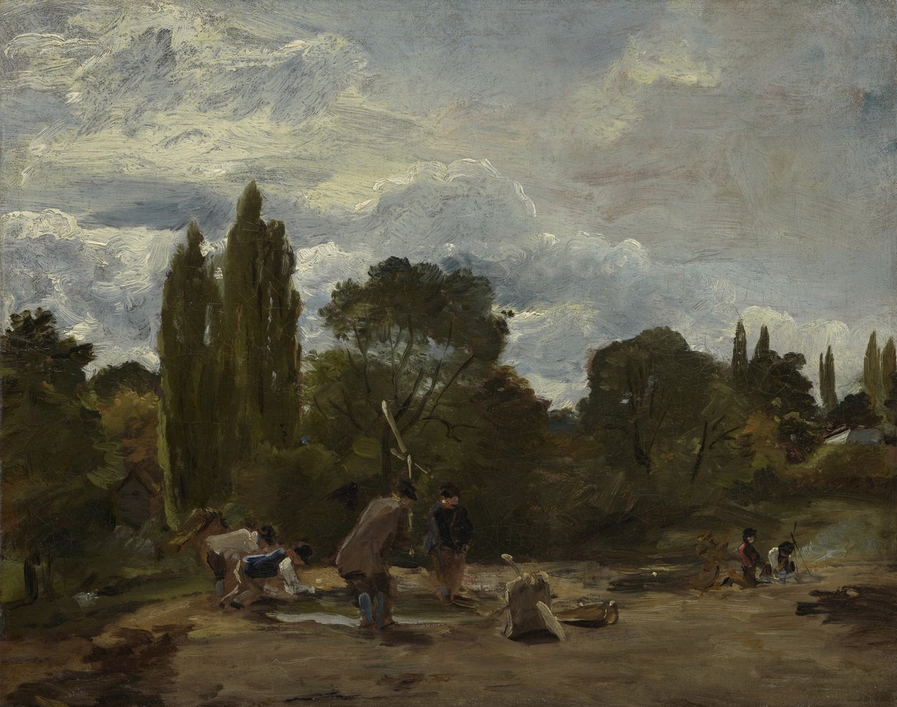 Battage des têtes de navet, East Bergholt, vers 1812-15 - John Constable