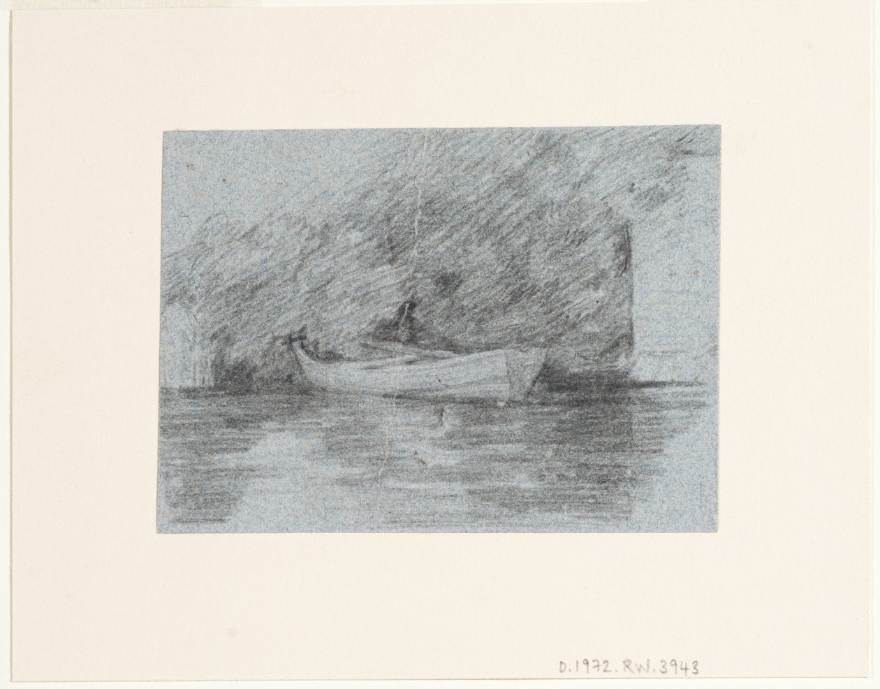 Barque amarrée sous une berge - John Constable