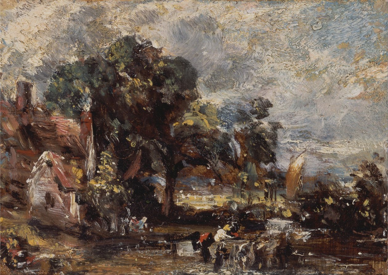 Esquisse pour "The Haywain" (Le fainéant) - John Constable