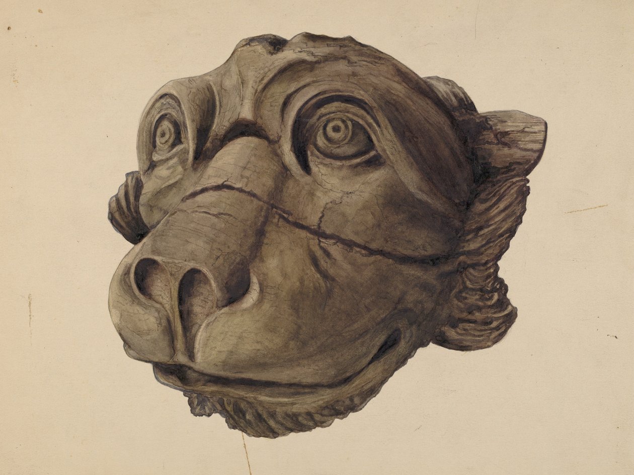 Gargouille tête de chat - John Davis