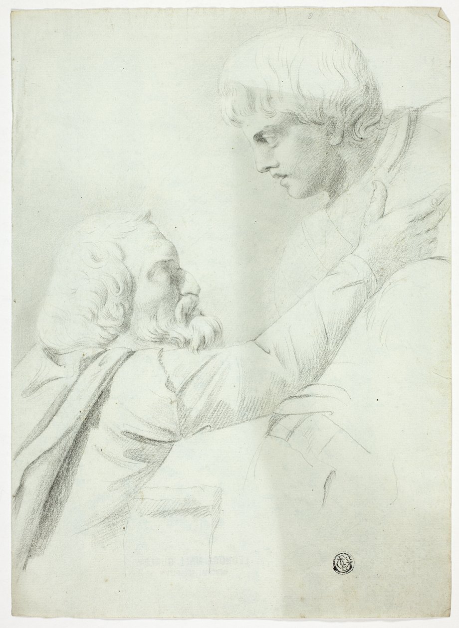 Homme et garçon barbus (de Bas-Relief) - John Downman