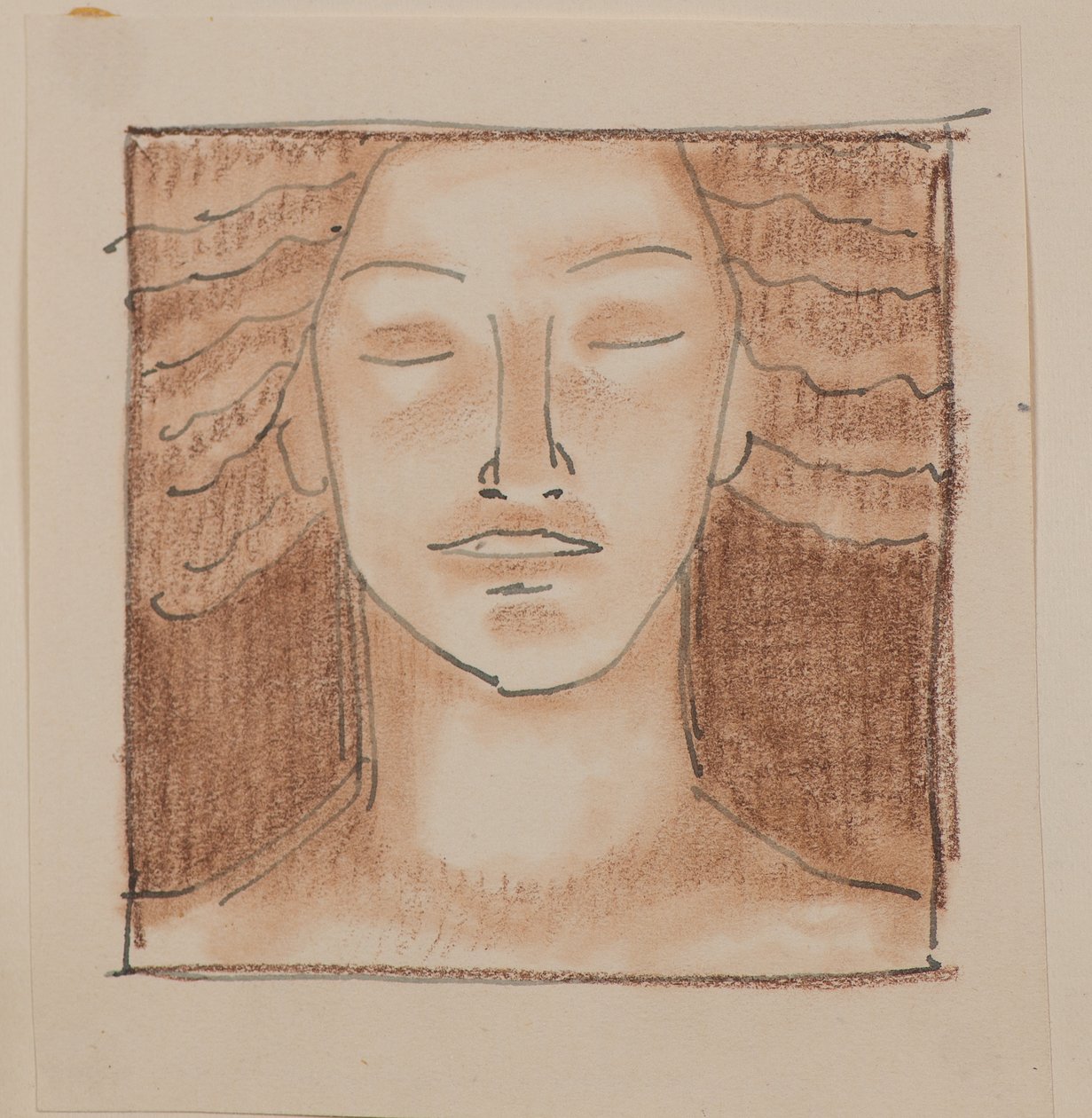 Sans titre [Visage masculin] - John Duncan