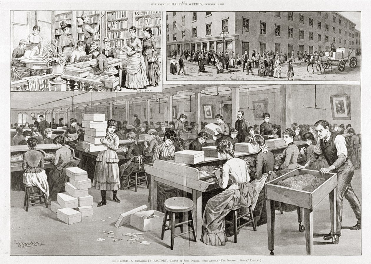 Scènes de production de cigarettes, 1887 - John Durkin