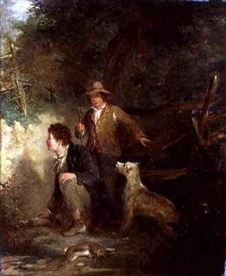Garçons chassant le lapin - John Everett Millais