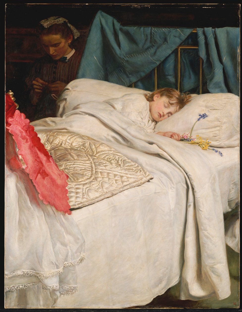 Endormi, vers 1865 - John Everett Millais