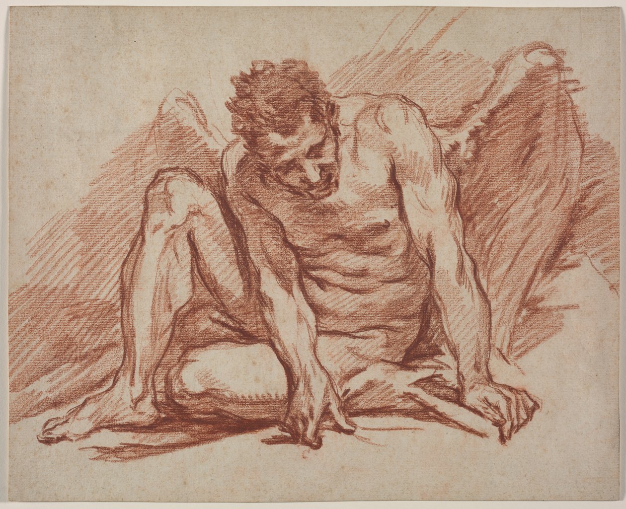 Académie masculine avec des ailes - John Flaxman