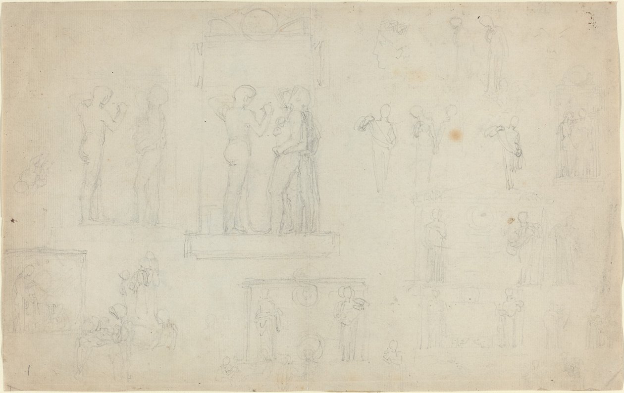 Feuille de Croquis [recto et verso] - John Flaxman