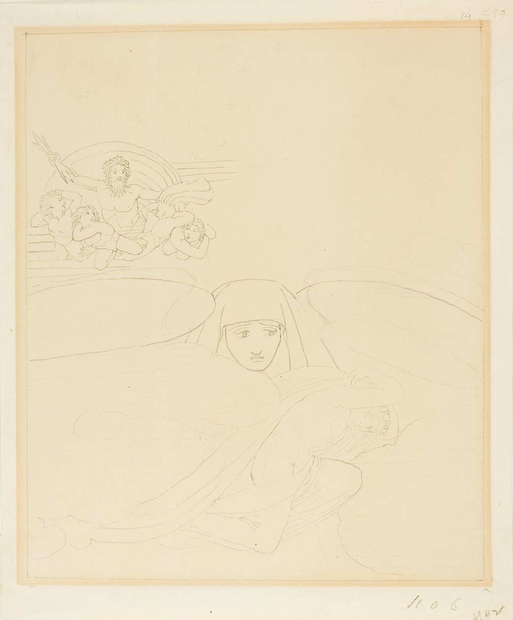 Sommeil échappant à la colère de Zeus - John Flaxman