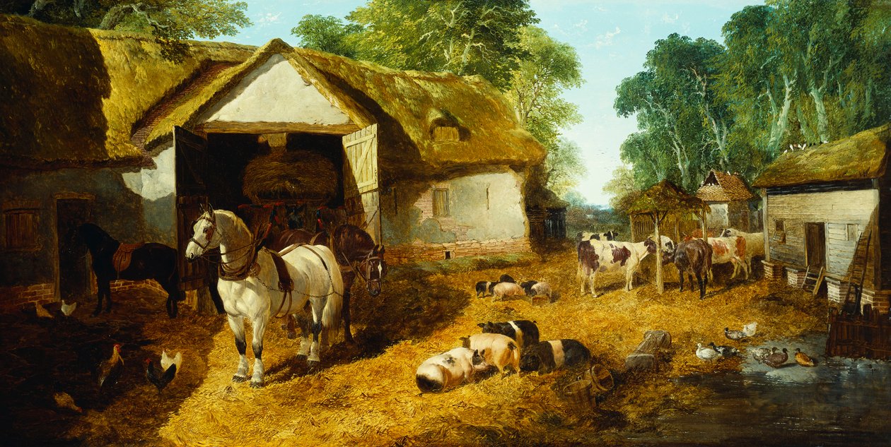 Cour de ferme à Meopham, 1857 - John Frederick Herring Junior