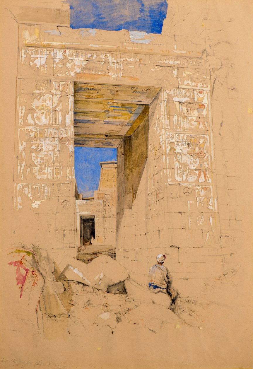 Partie du propylône de Philae - John Frederick Lewis