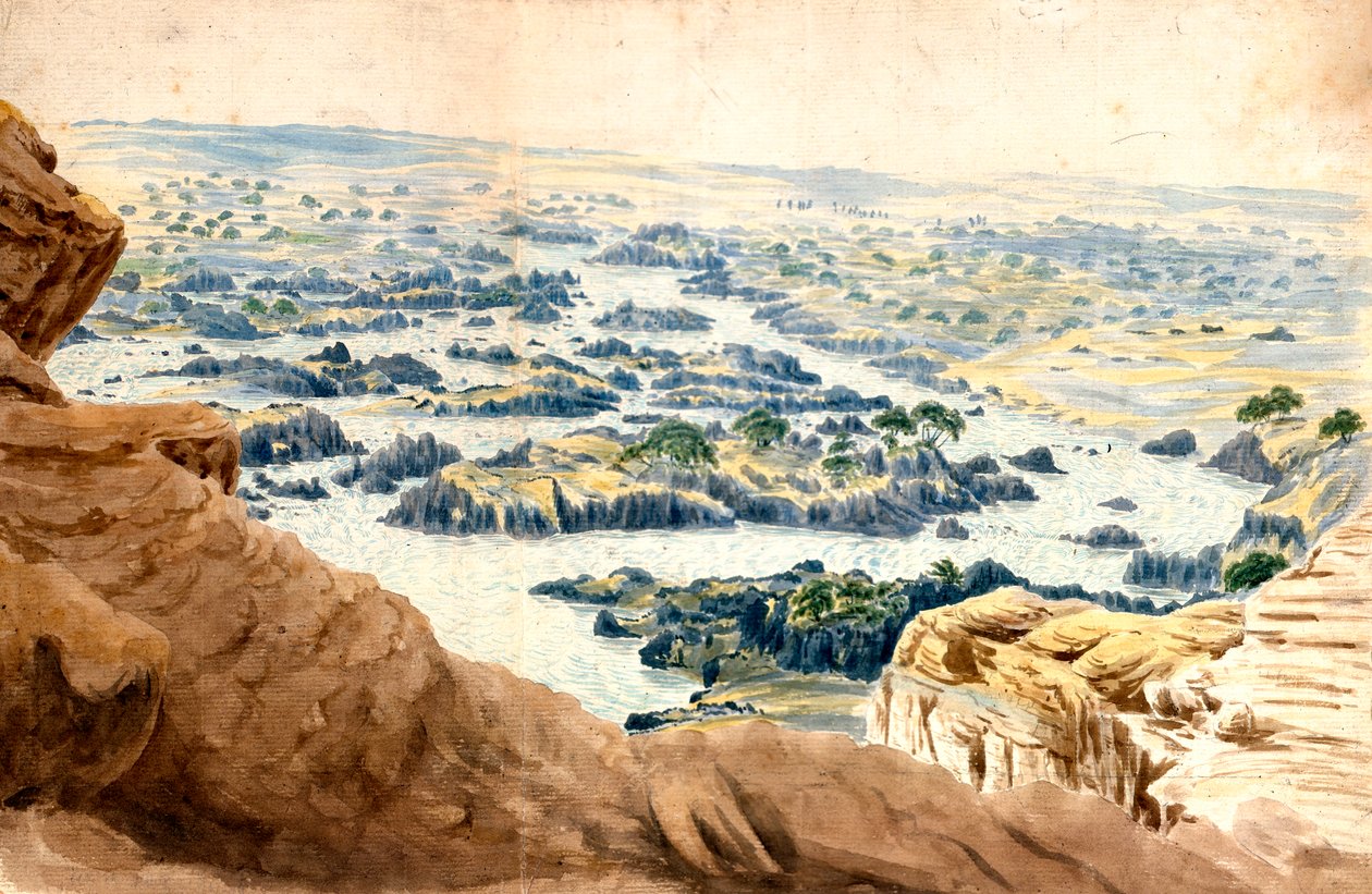 Paysage, Cataracte, Égypte, 19e siècle - John Gardner Wilkinson