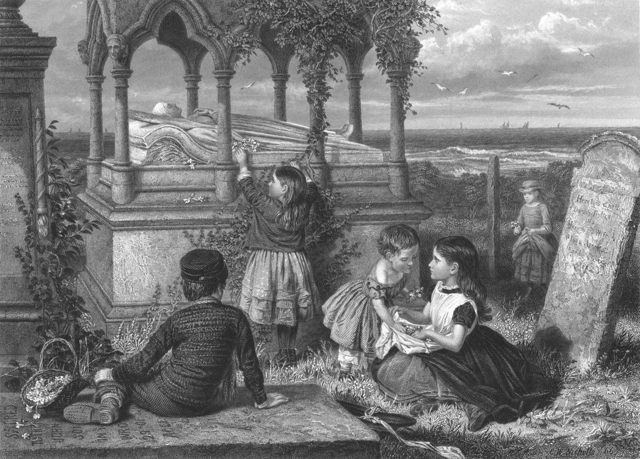 La tombe de Grace Darling, vers 1851-1886 - John Godfrey
