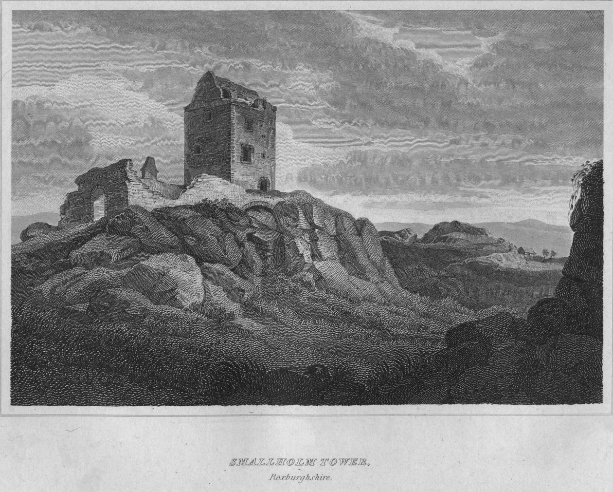 Tour de Smallholm, Roxburghshire, 1814 - John Greig