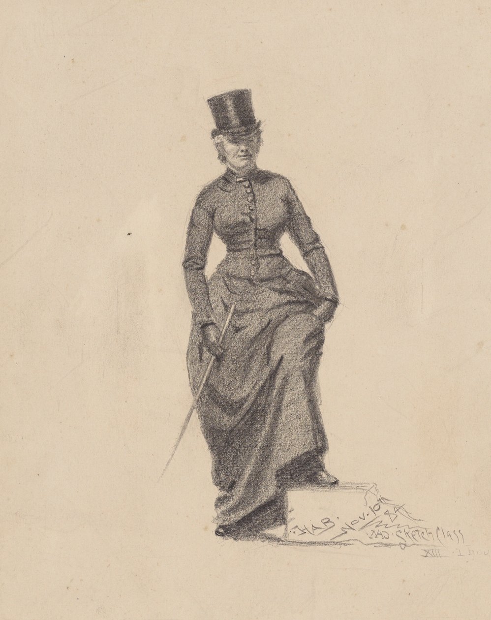 Dame avec une cravache - John Haberle