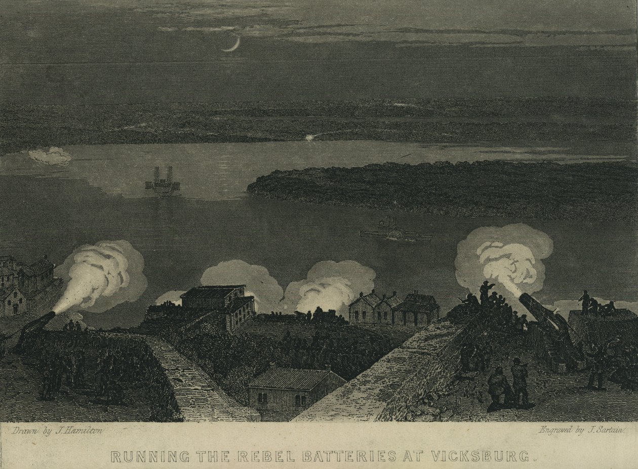 Traversée des batteries rebelles à Vicksburg, c.1863 - John Hamilton