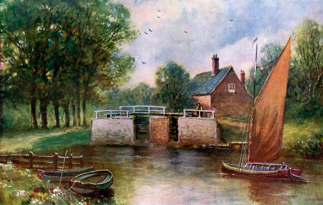 Écluse de Coltishall, Norfolk, 1924-1926 - John Harrap and Son