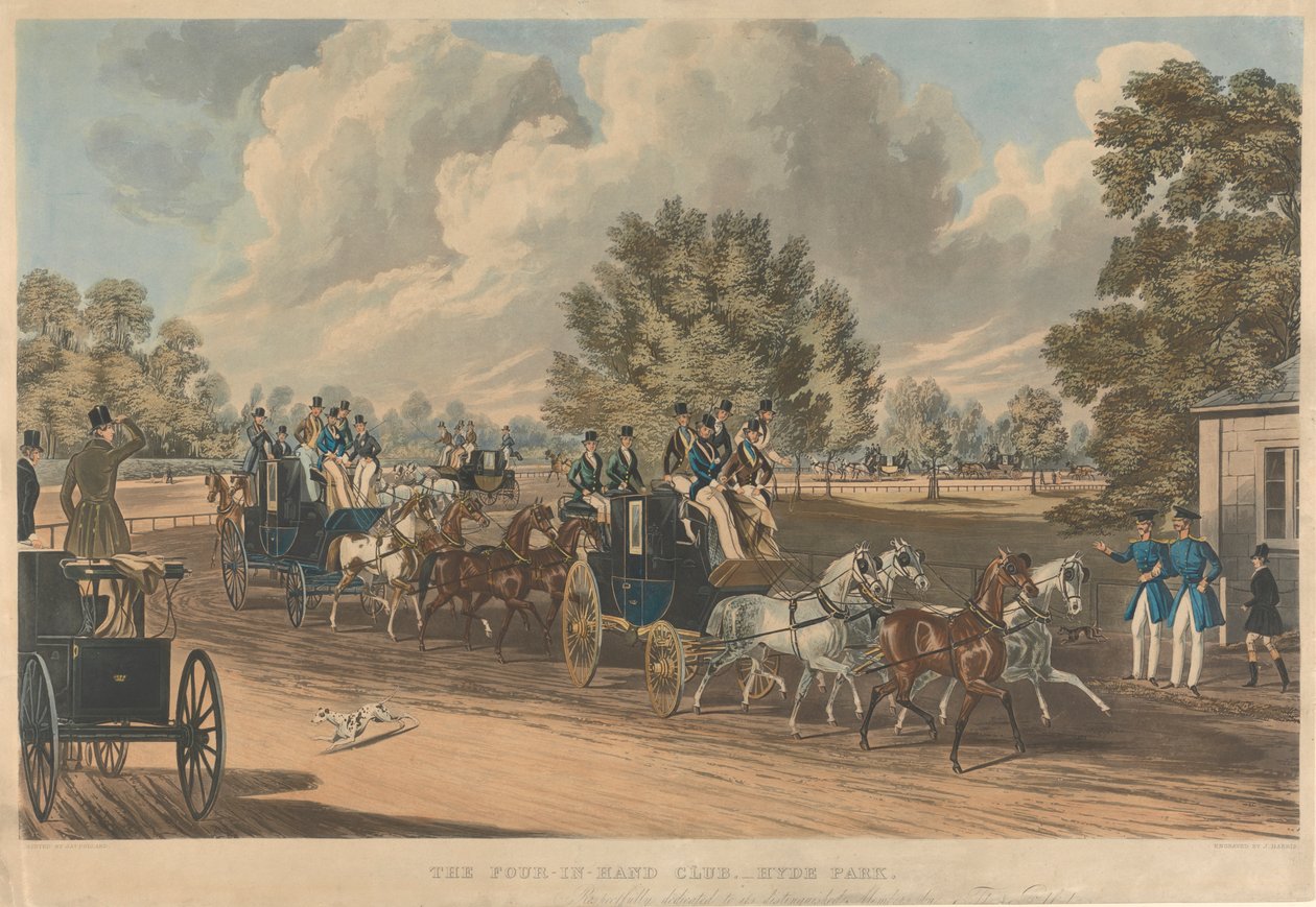 Le club de chasse à quatre chevaux - Hyde Park - John Harris