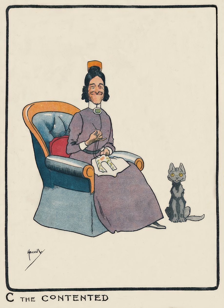 C the Contented / J. Hassall / Dessin, 1903 - John Hassall