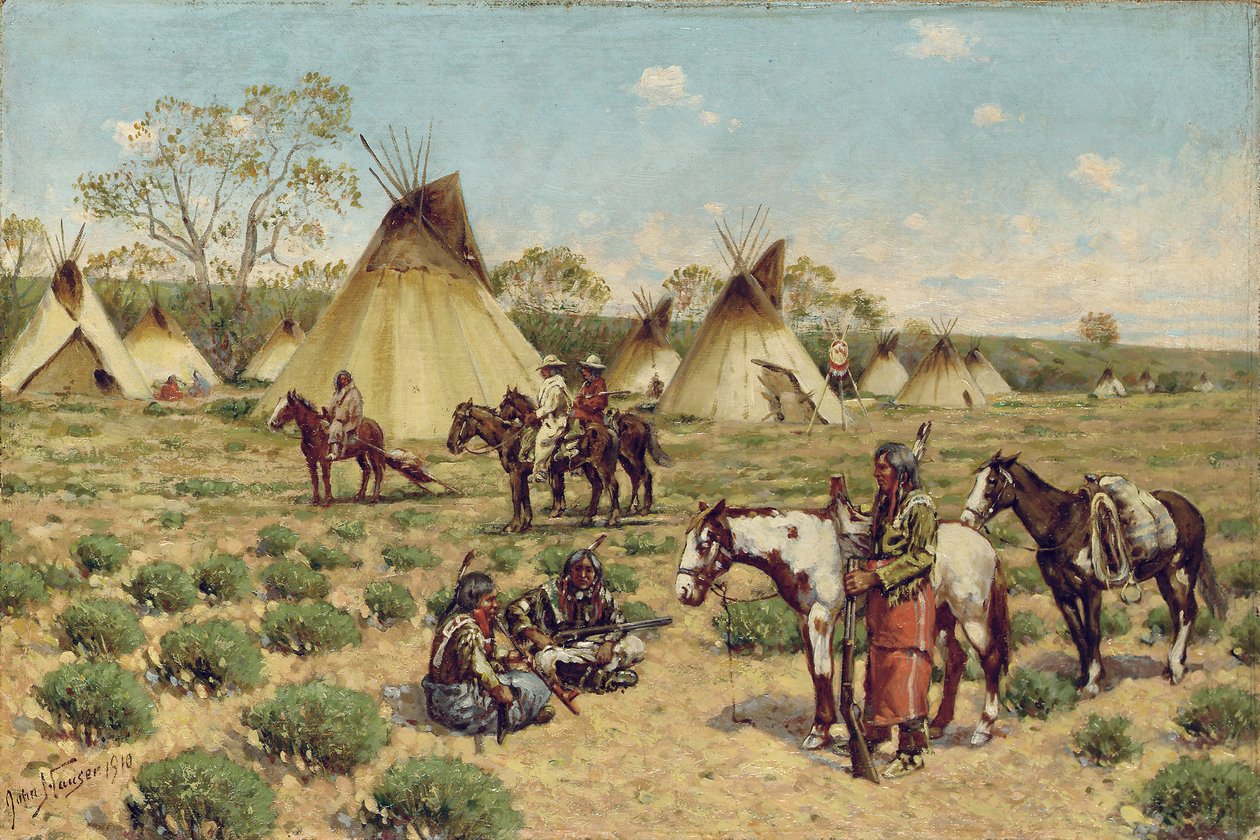 Campement Sioux, Porcupine, 1910 - John Hauser