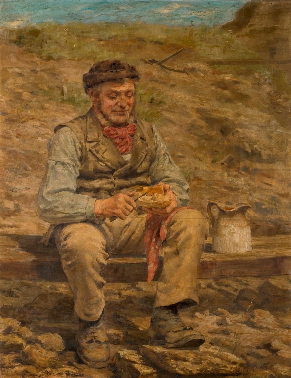 Ouvrier mangeant son déjeuner, 1886-87 - John Hodgson Campbell