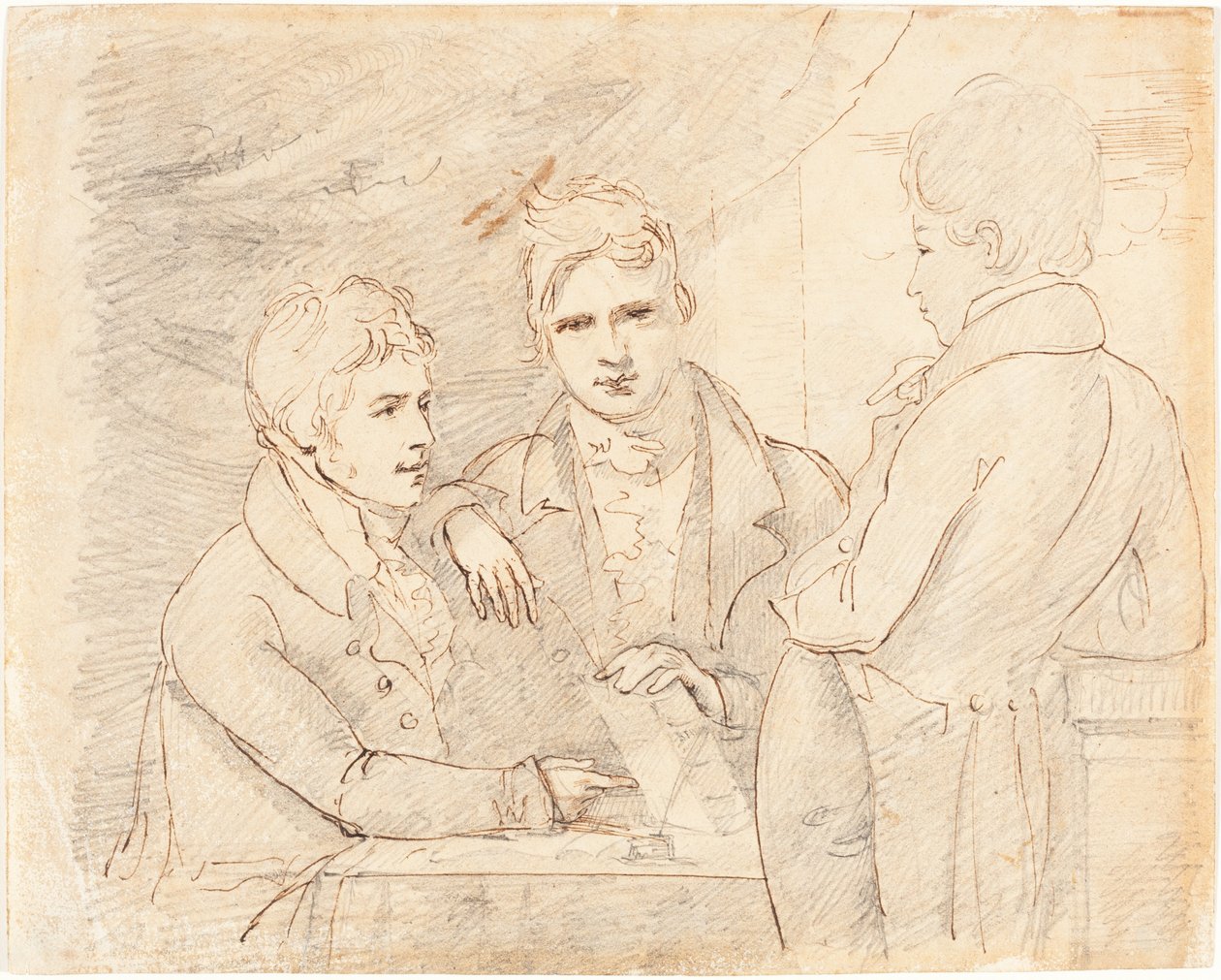 Jeunes gentilshommes en conversation - John Jackson