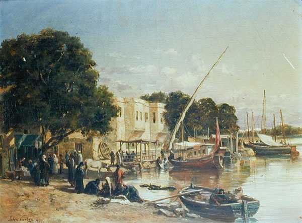 Sur le canal Mahmoudieh, Alexandrie - John Jnr. Varley