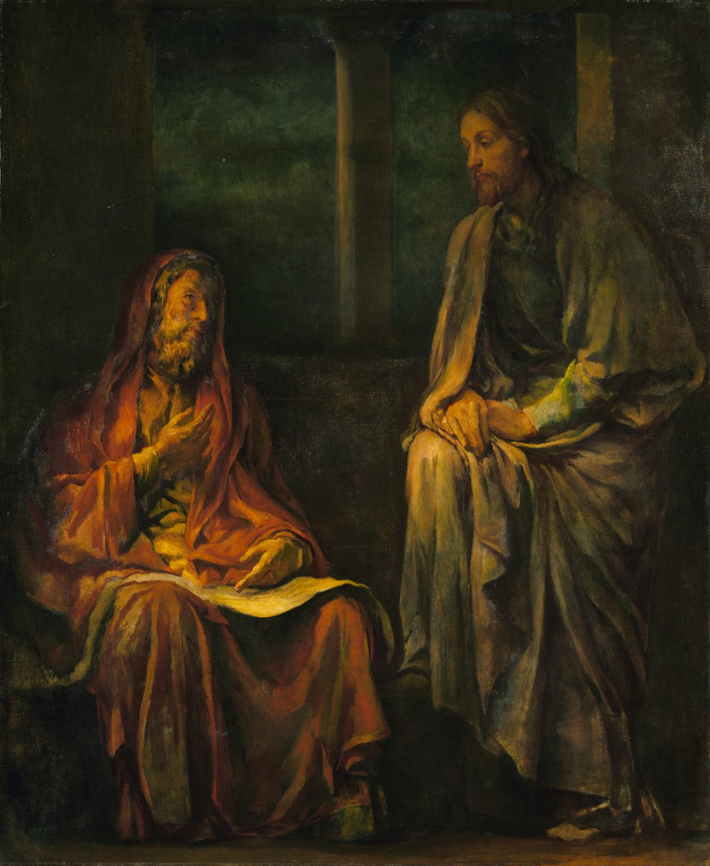 Visite de Nicodème à Christ, 1880 - John La Farge