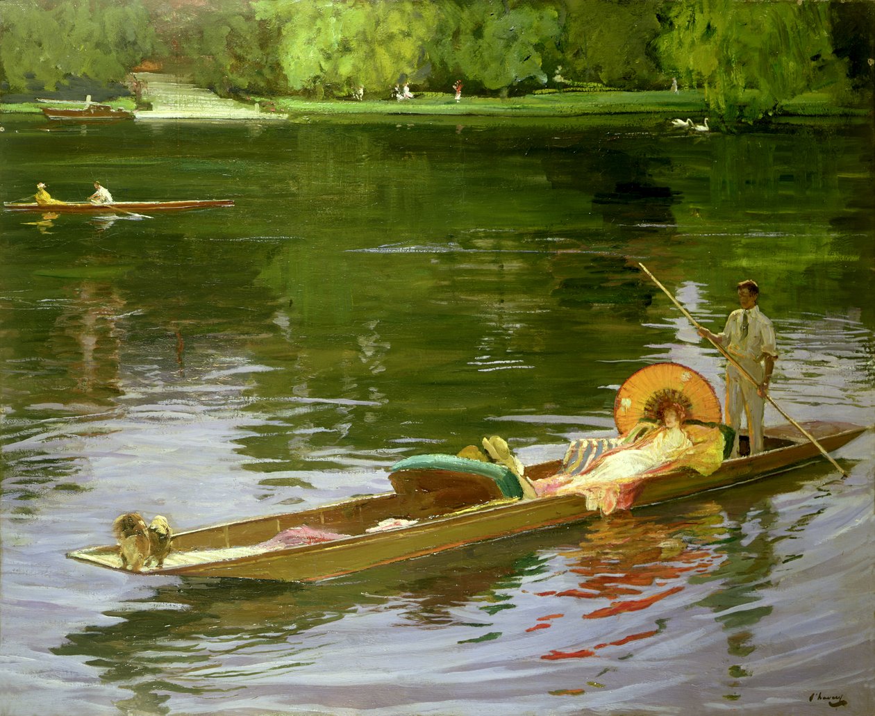 Scène de Bateau à Maidenhead - John Lavery