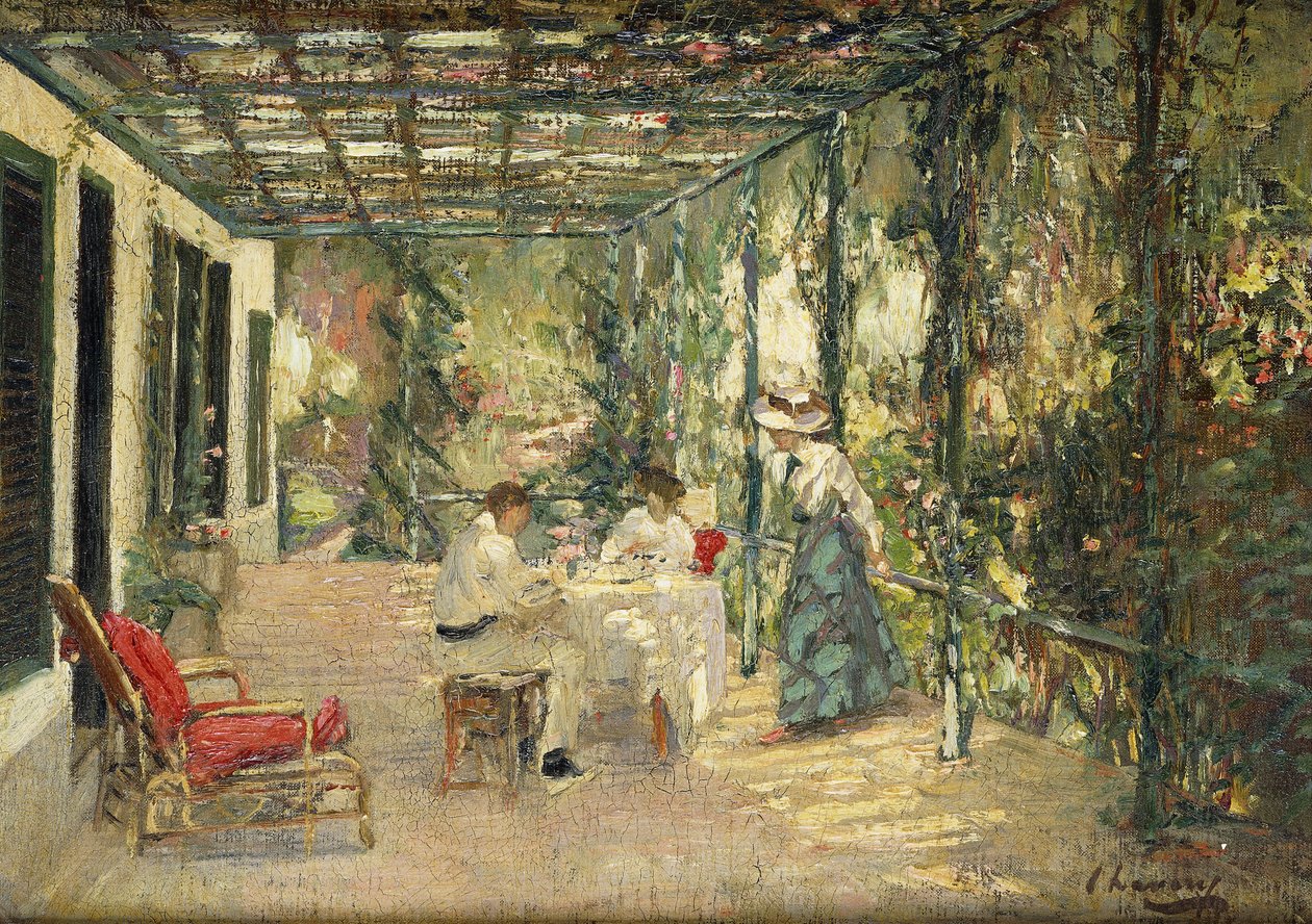 Petit-déjeuner sur la terrasse - John Lavery