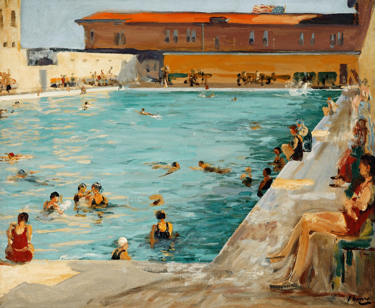La Piscine des Gens, Palm Beach - John Lavery