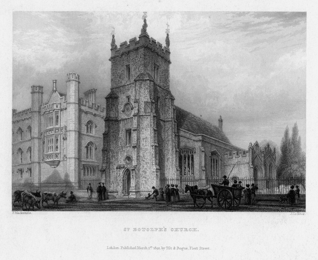 Église St Botolphs, Boston, Lincolnshire, 1842 - John Le Keux