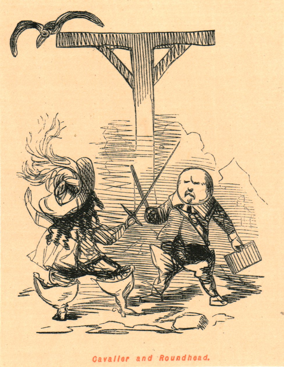 Cavalier et Roundhead, 1897 - John Leech