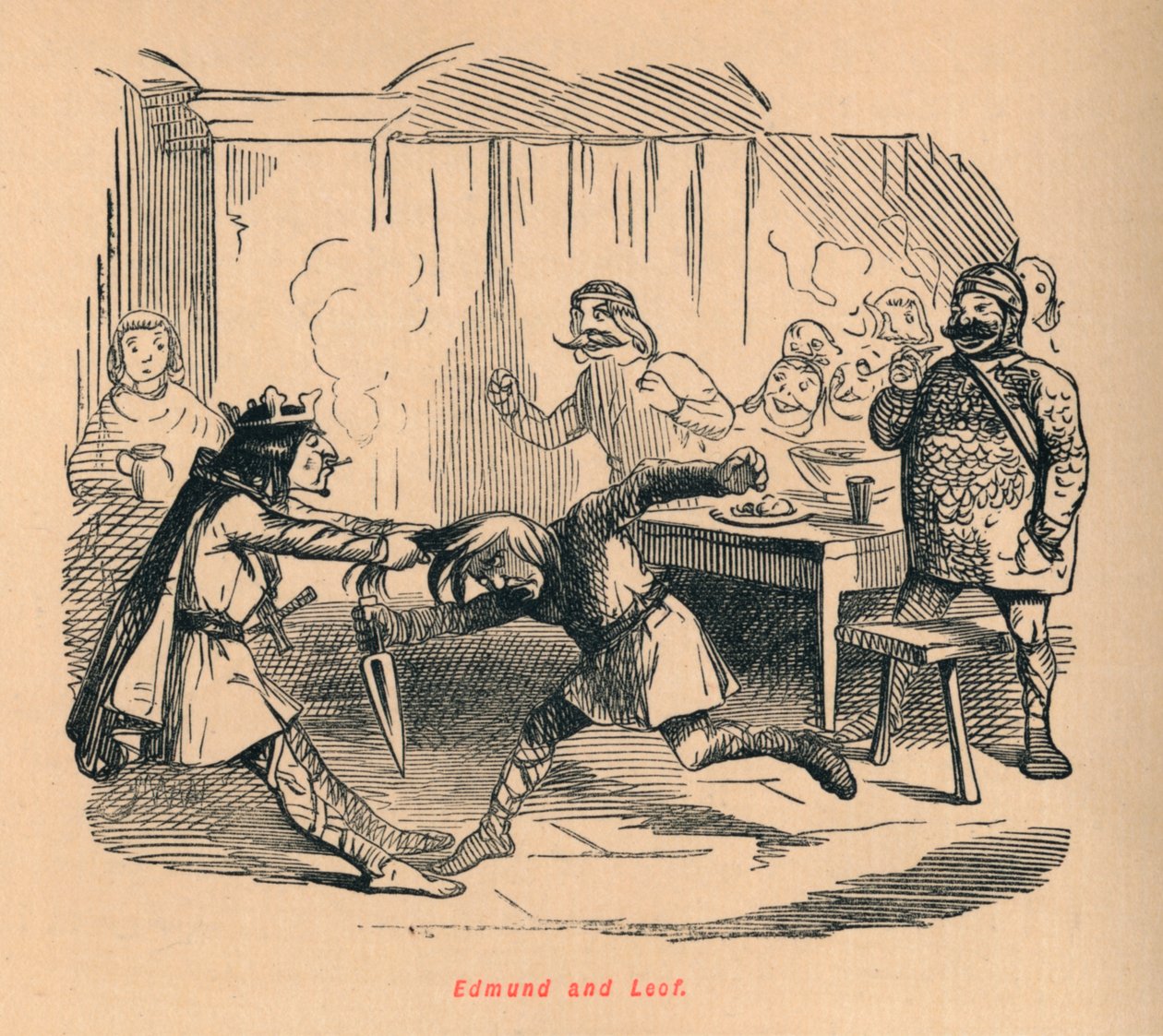 Edmund et Leof, c. 1860 - John Leech