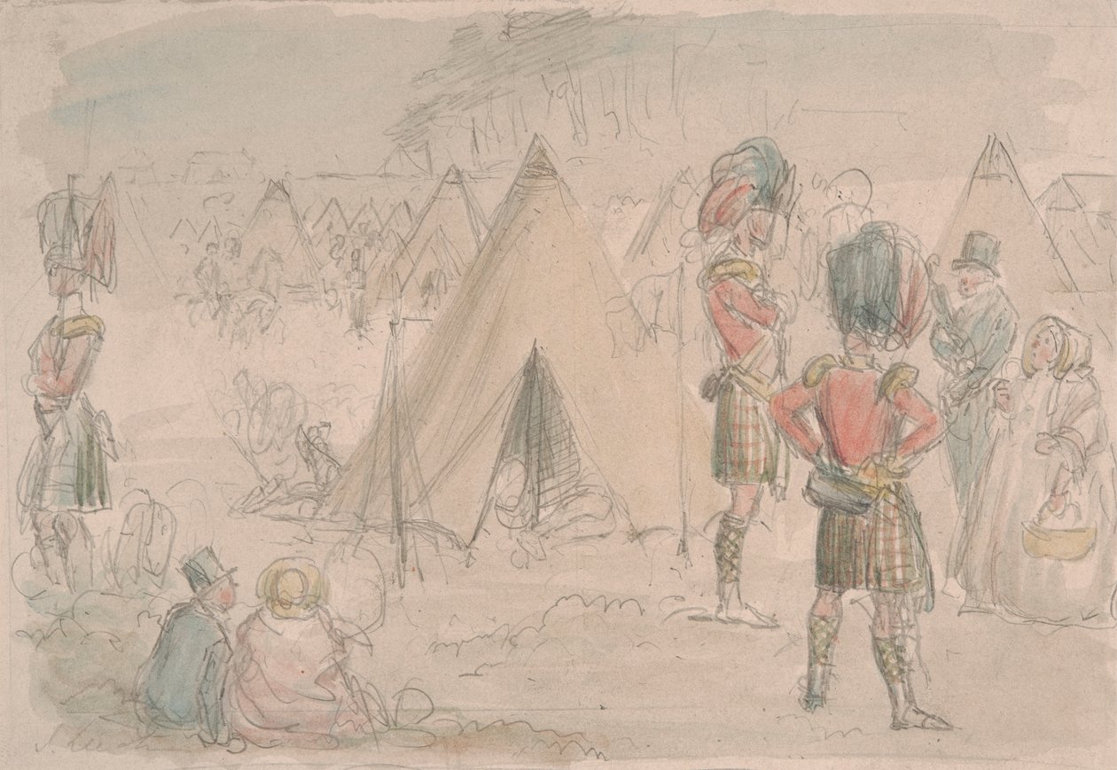 Régiment des Highlands en camp - John Leech