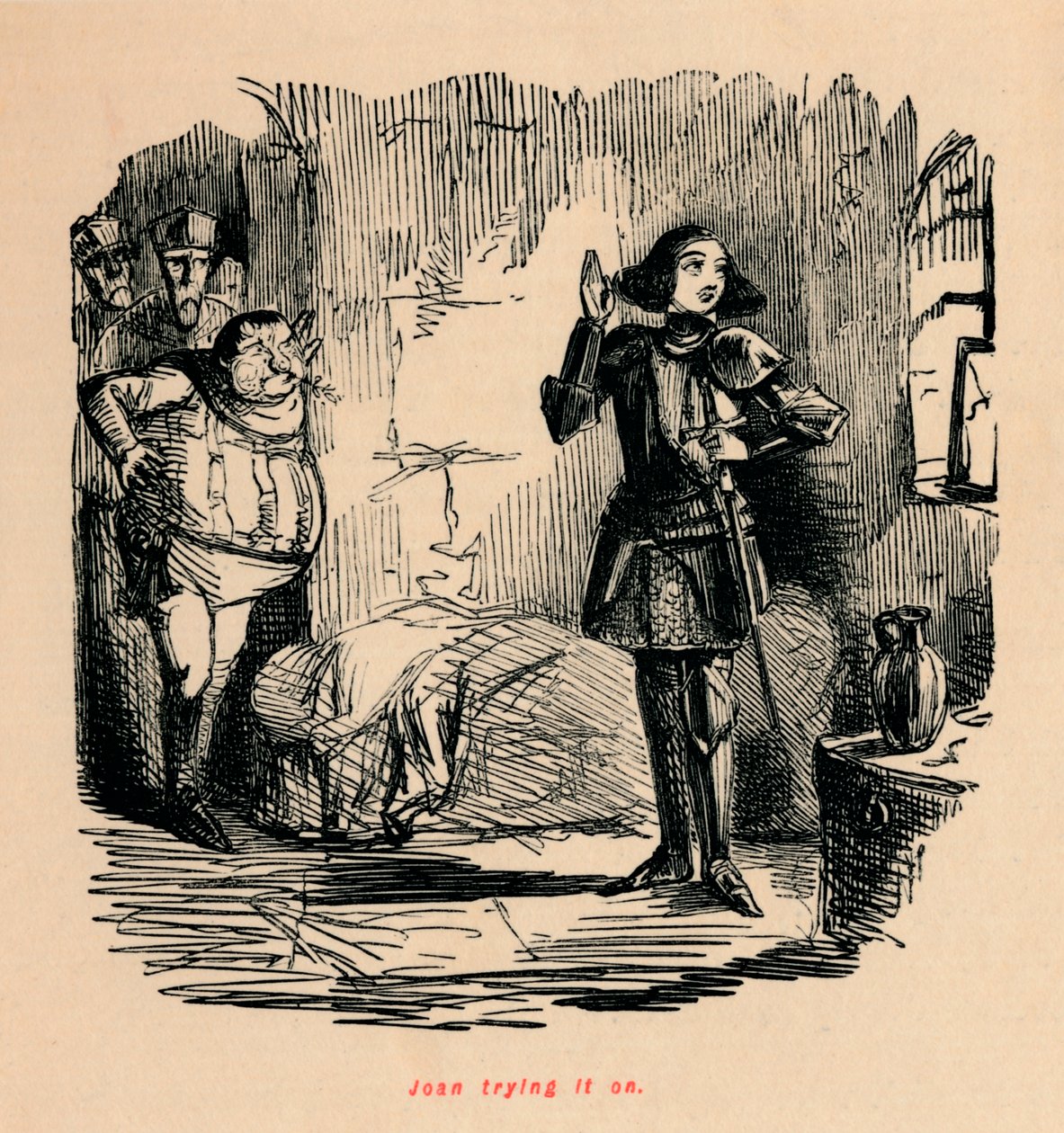 Joan essayant,  - John Leech