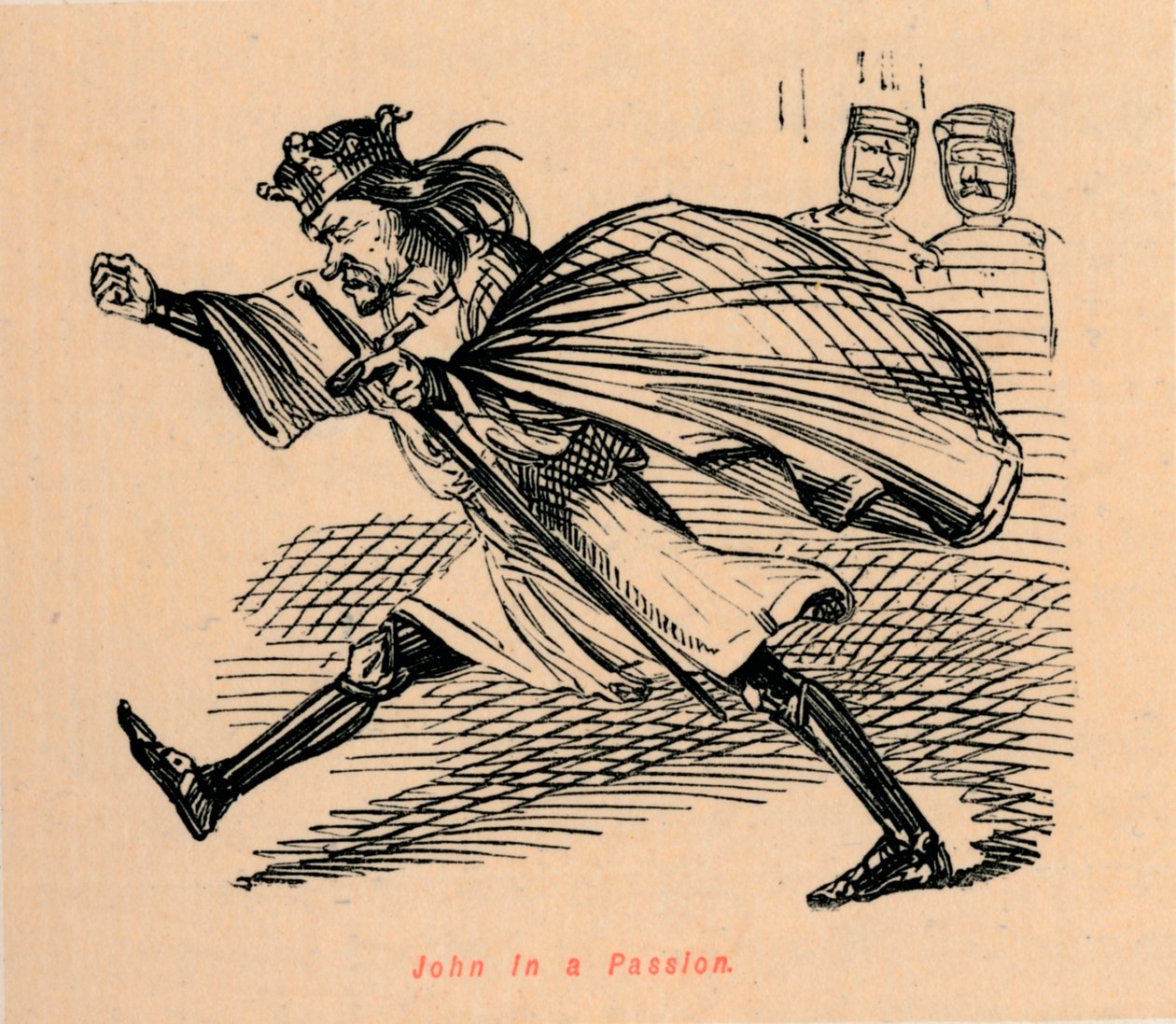 John en colère, vers 1860 - John Leech