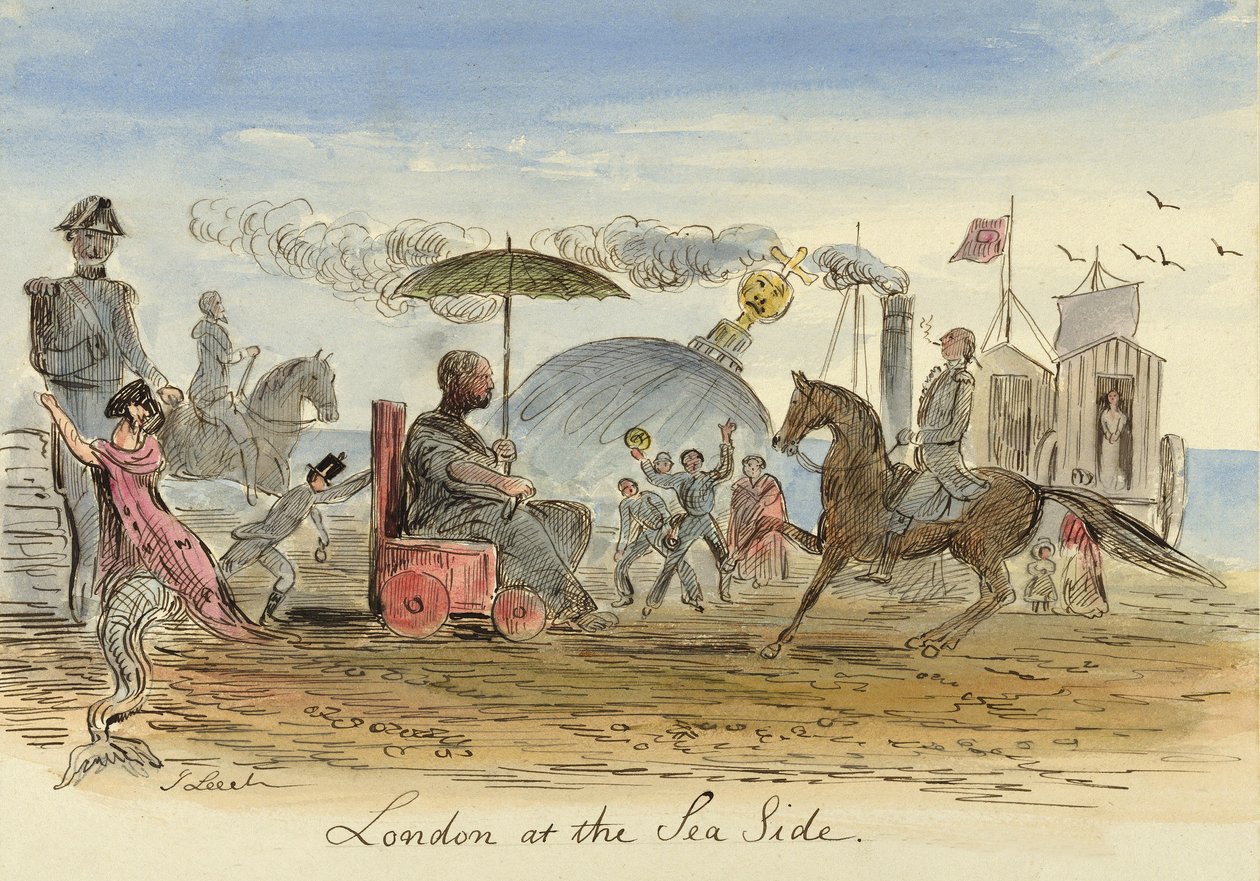 Londres au bord de la mer, pub.1844 - John Leech